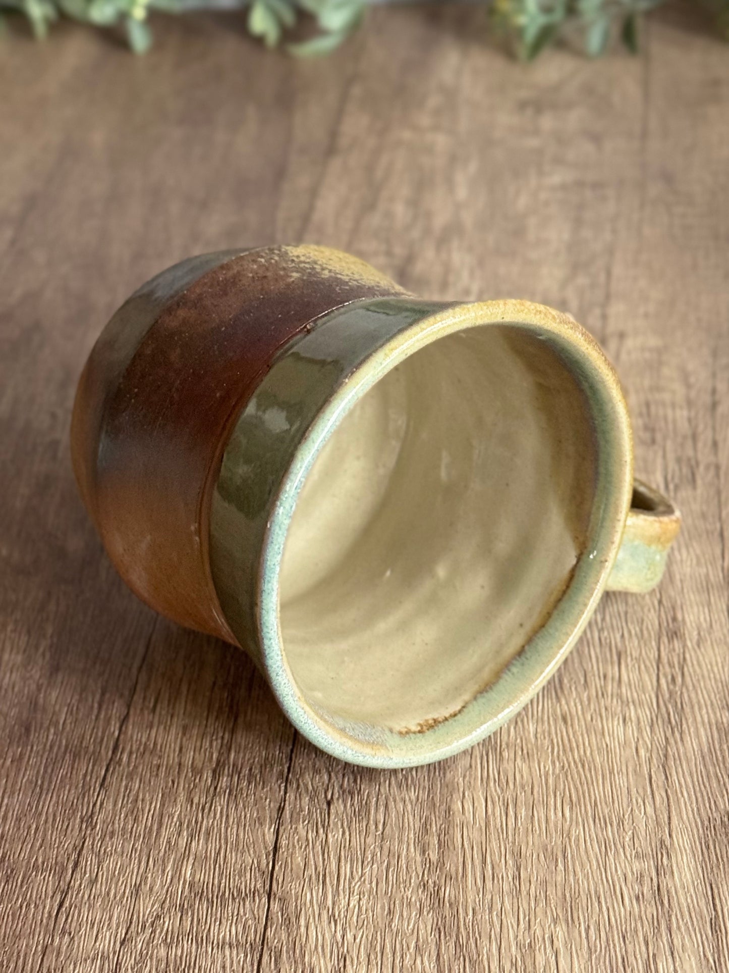 Wood Fire Mug 11 – Moss, Flame & Sky