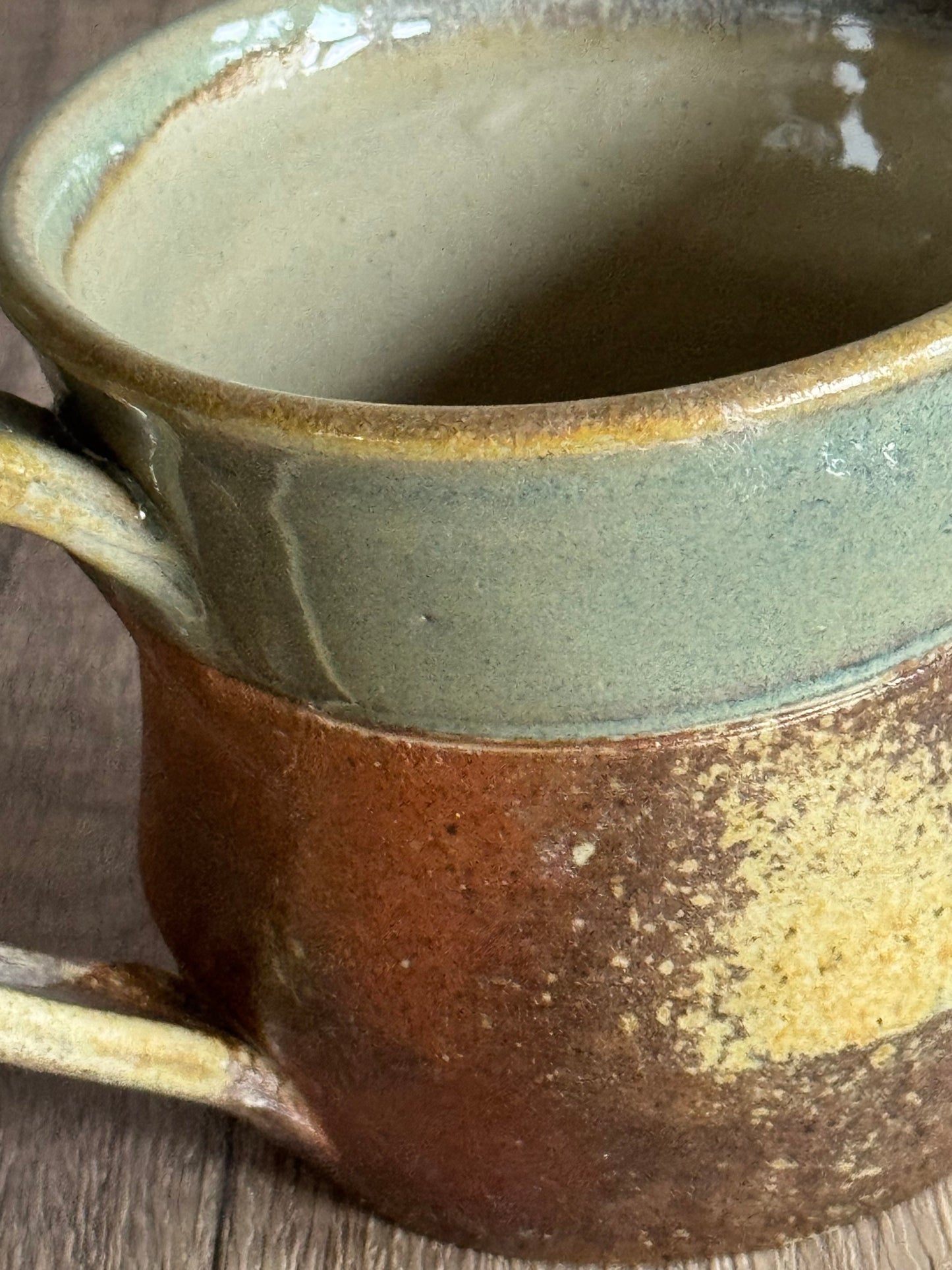 Wood Fire Mug 11 – Moss, Flame & Sky