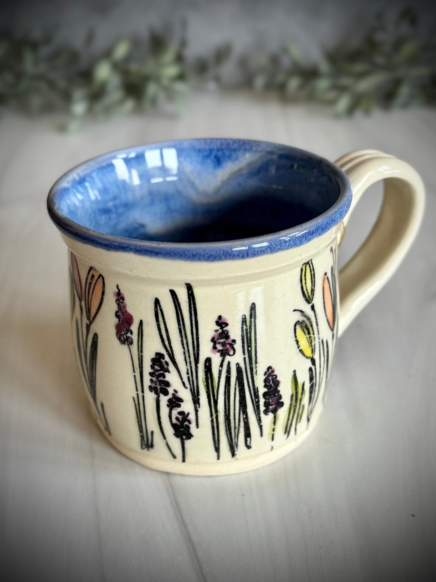 Mug - Tulips and Lavendar
