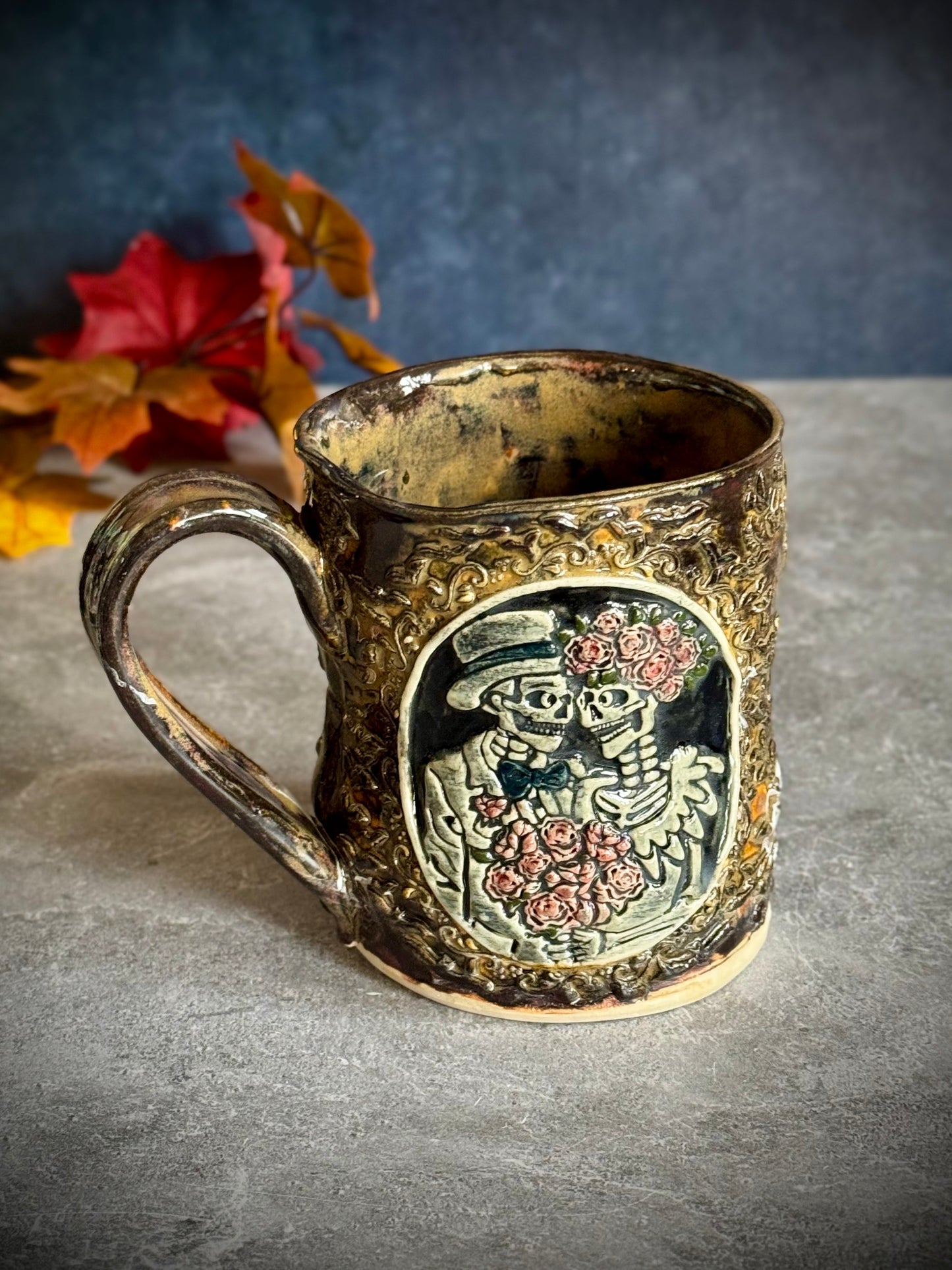 Day of the Dead Skeleton Couple Mug