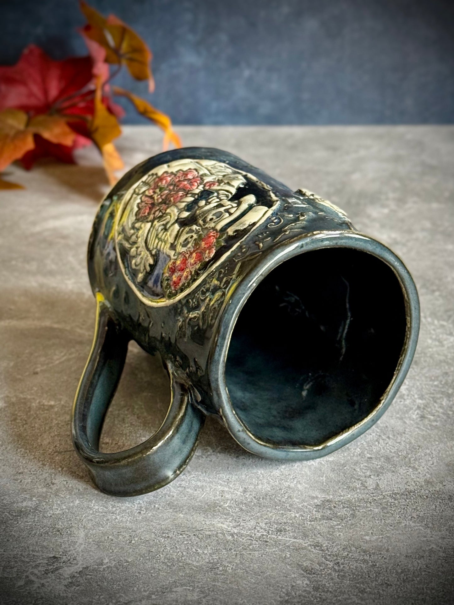 Day of the Dead Skeleton Couple Mug – Midnight Glaze