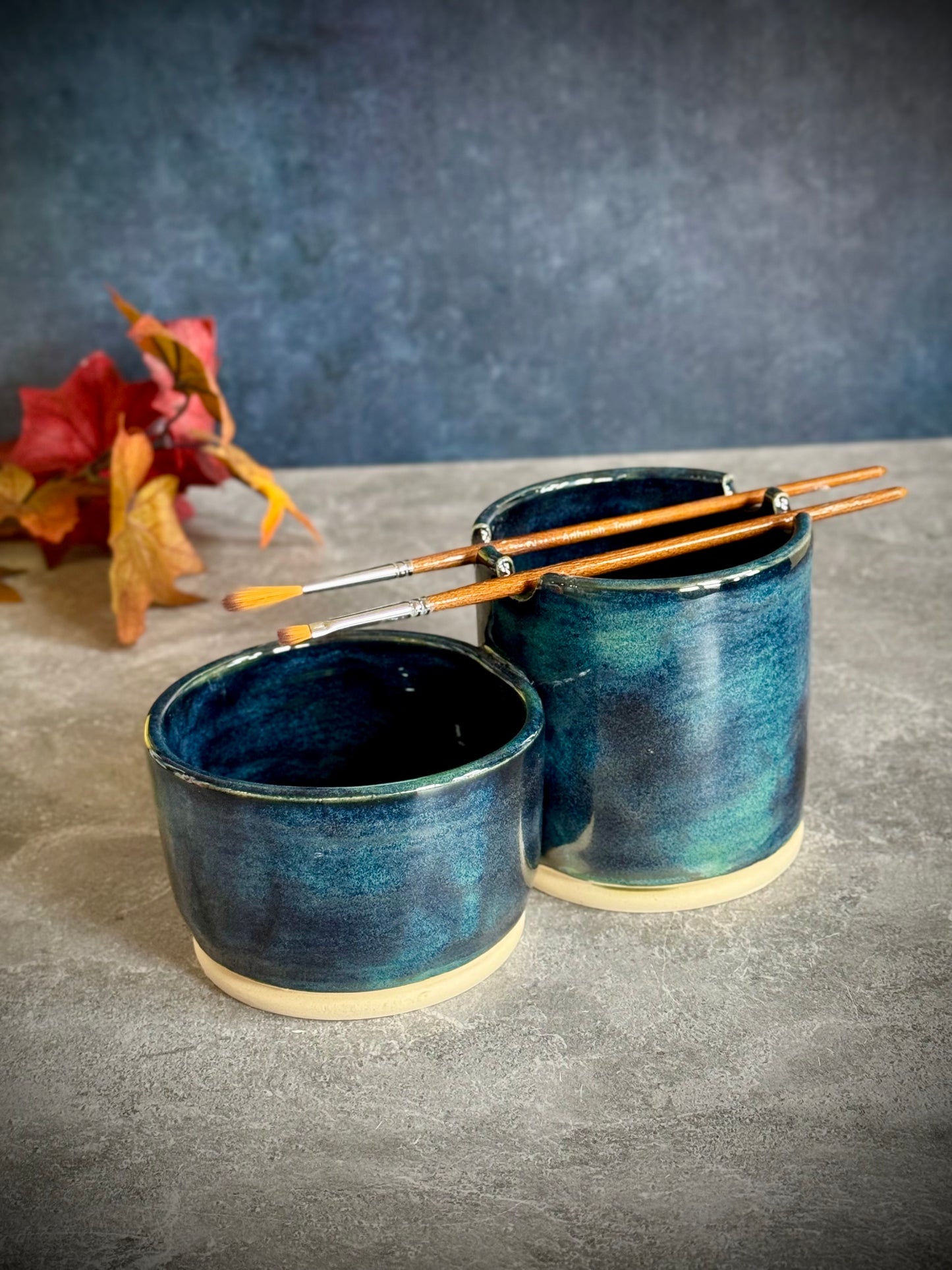 Dual Paint Cup – Deep Ocean Glaze