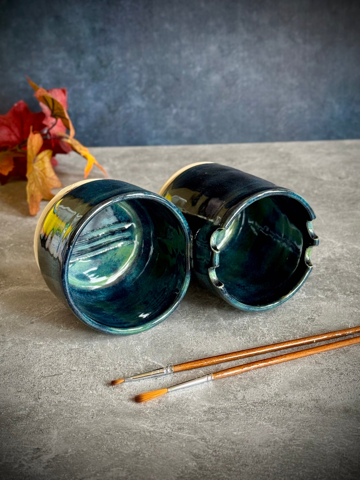 Dual Paint Cup – Deep Ocean Glaze