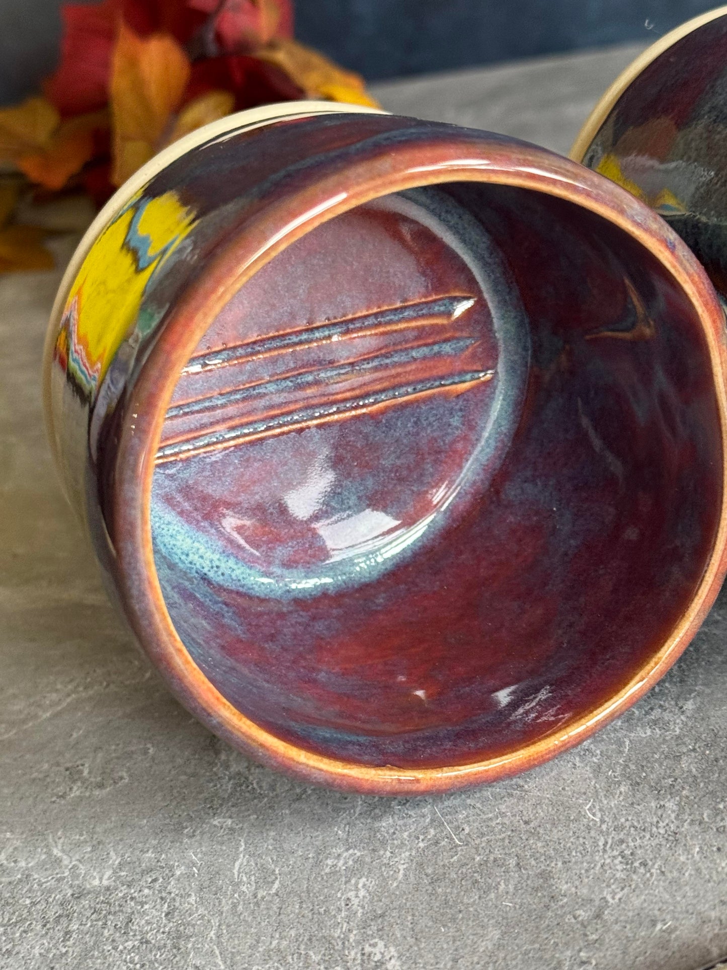 Dual Paint Cup – Blue & Pink Glaze