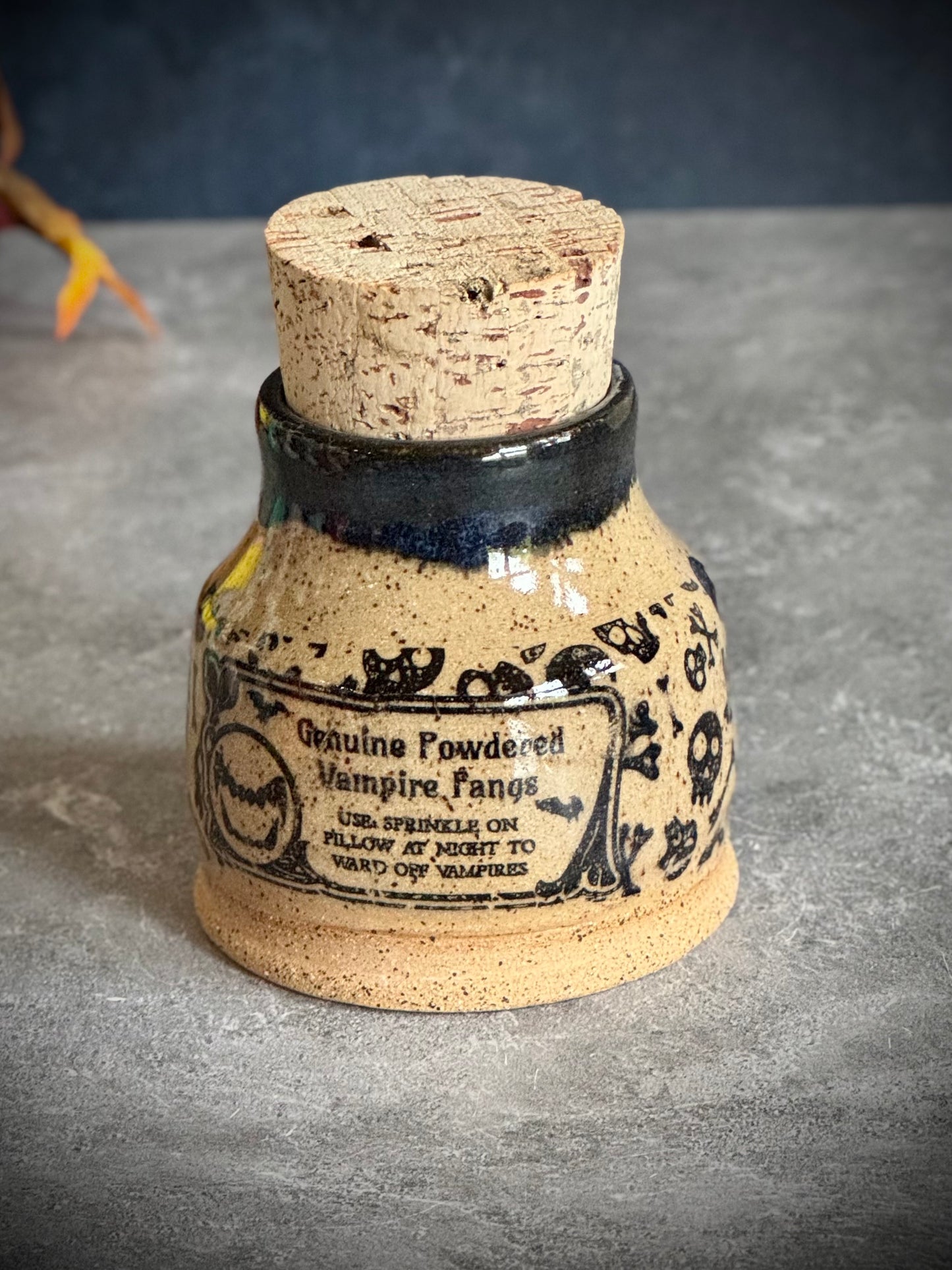 “Genuine Powdered Vampire Fangs” Potion Jar