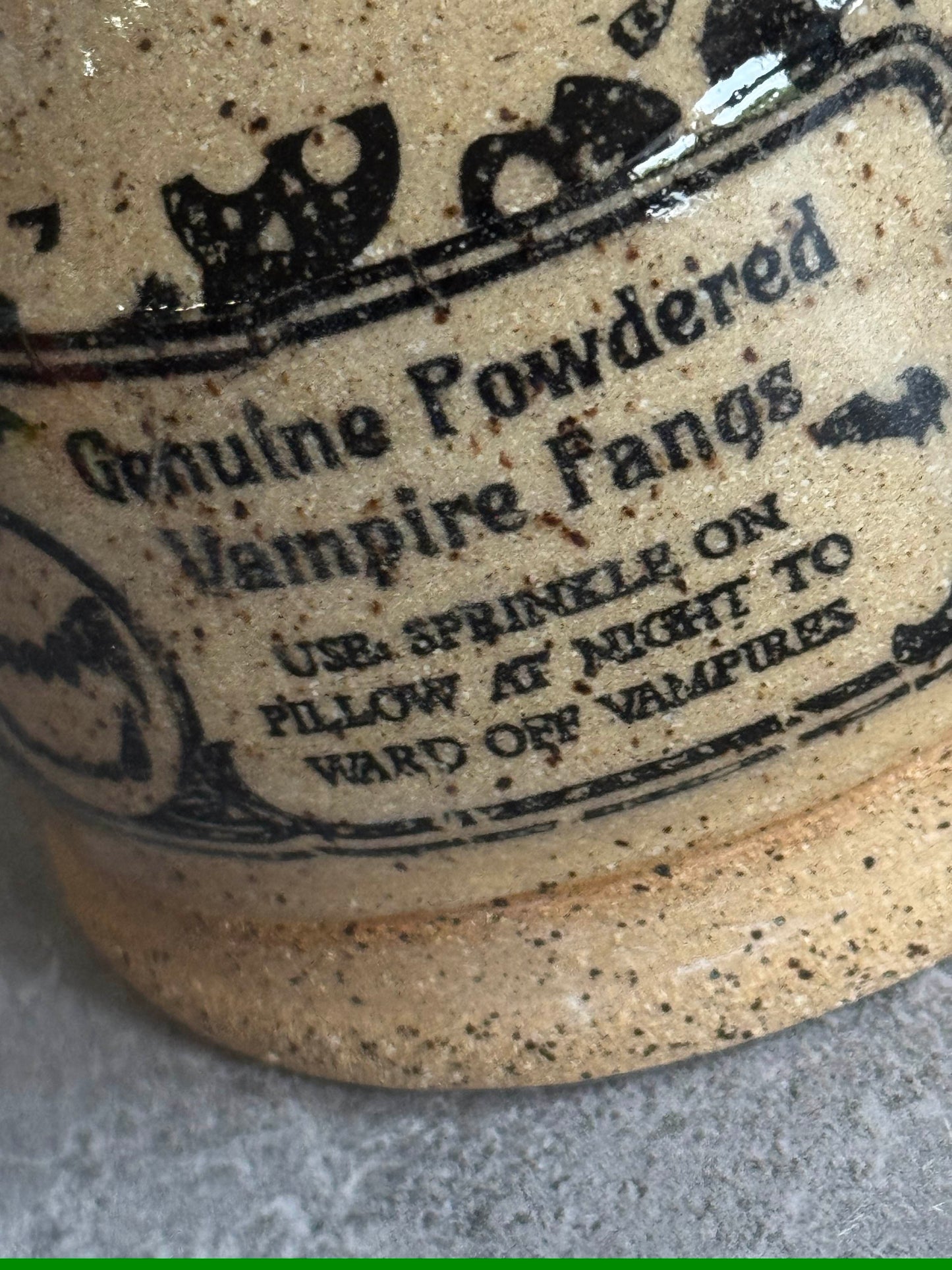 “Genuine Powdered Vampire Fangs” Potion Jar