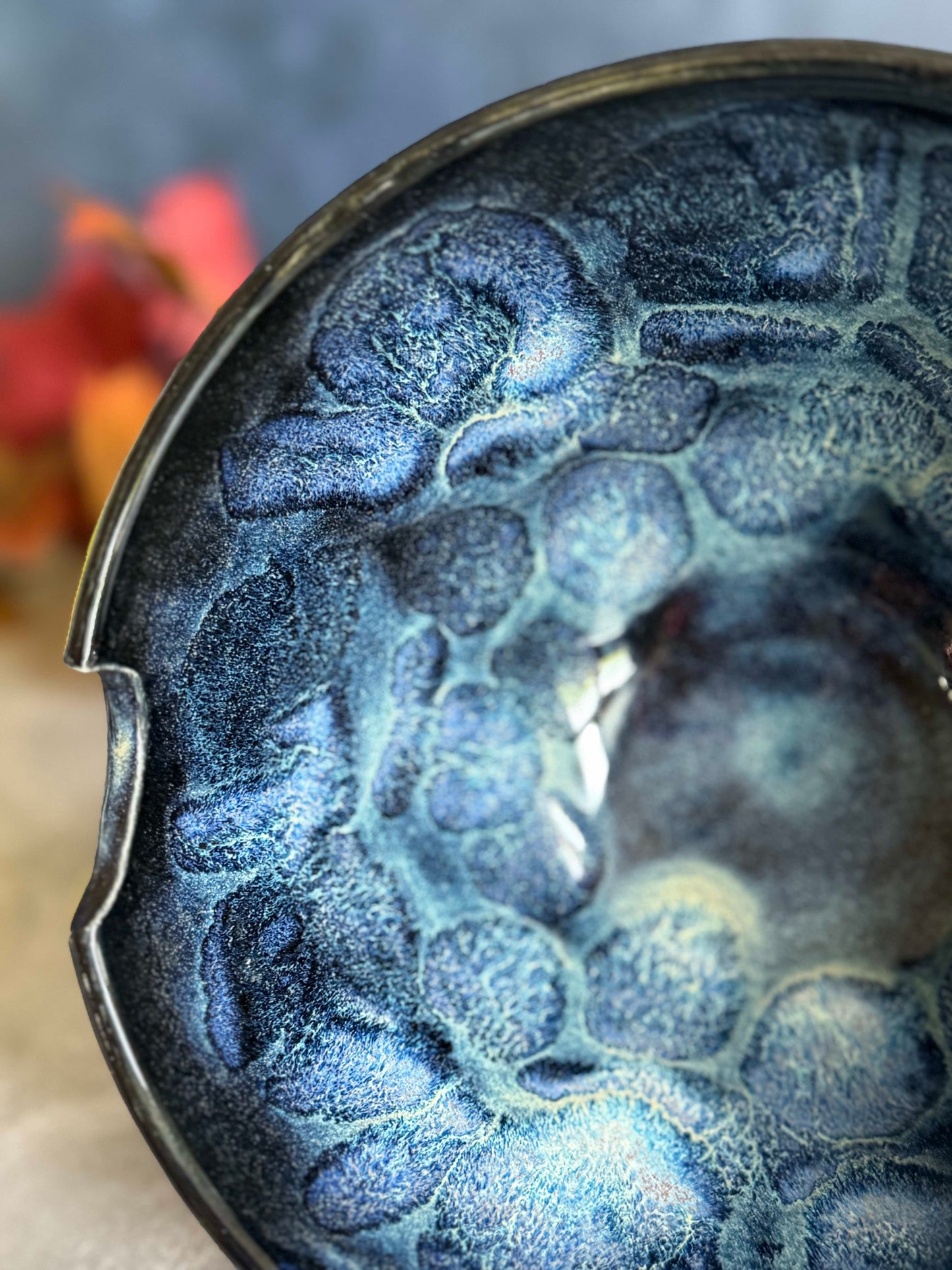 Blue and Black Ramen Bowl