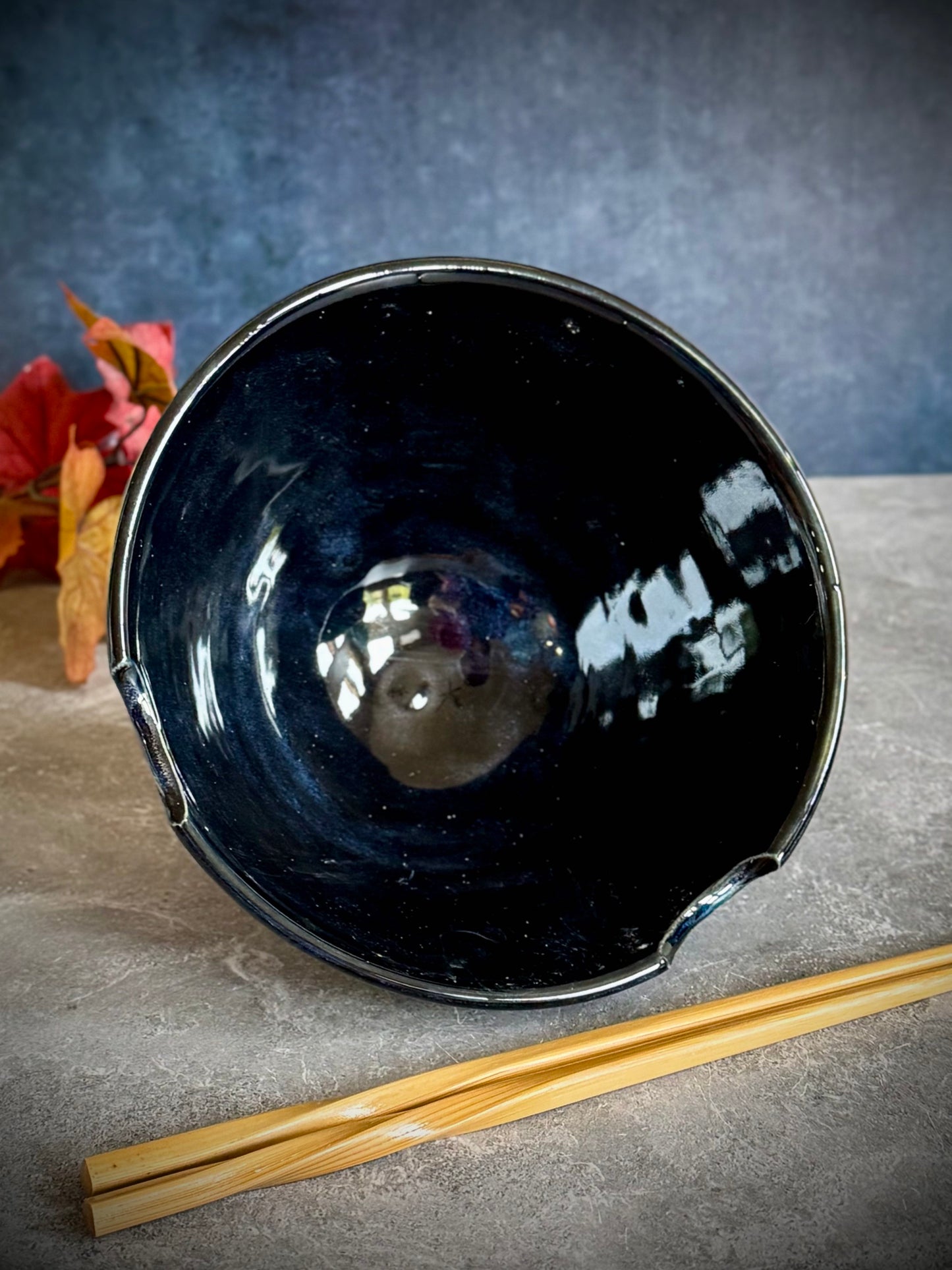 Black and Copper Ramen Bowl