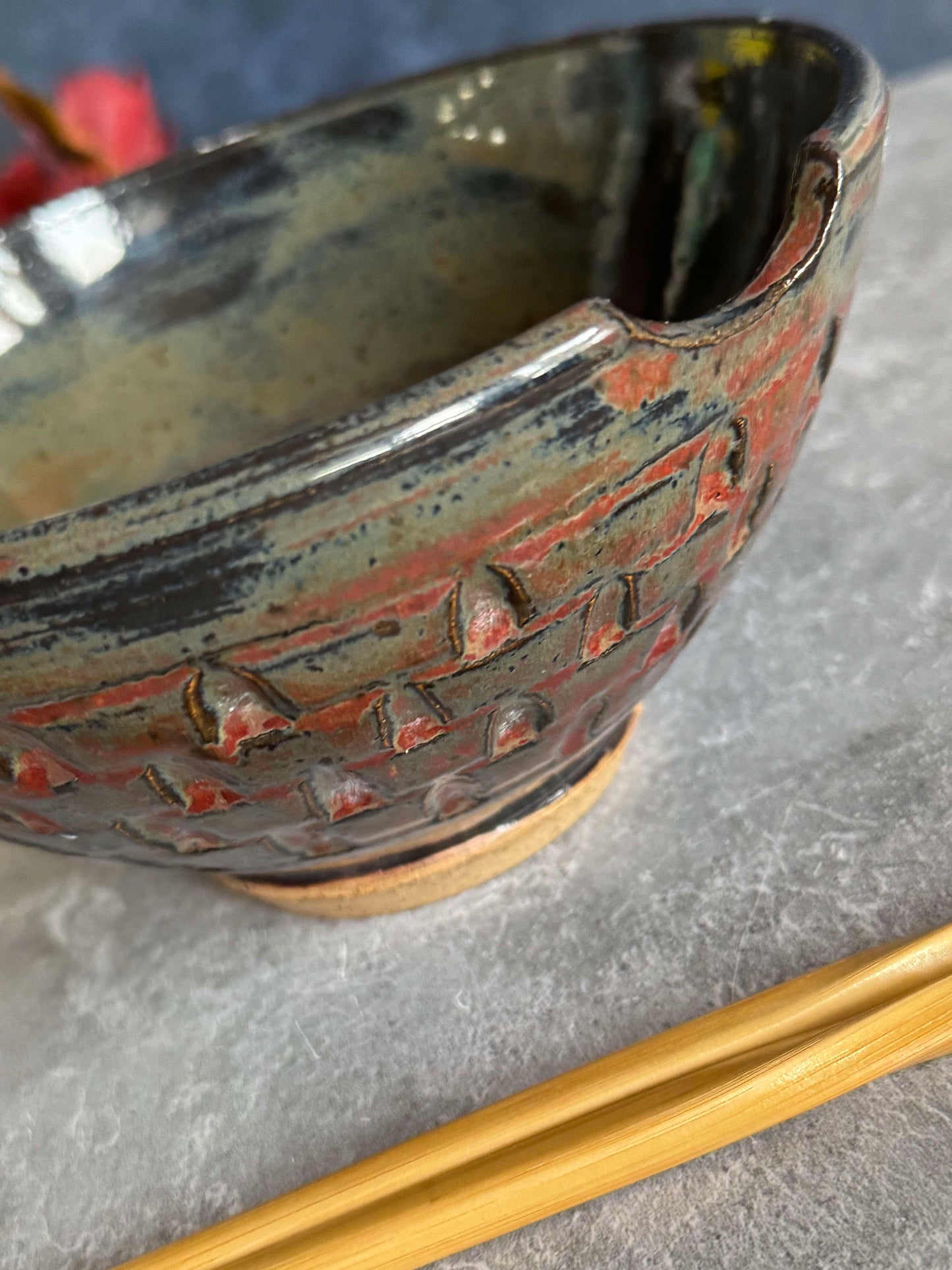 Hand-Carved Ramen Bowl