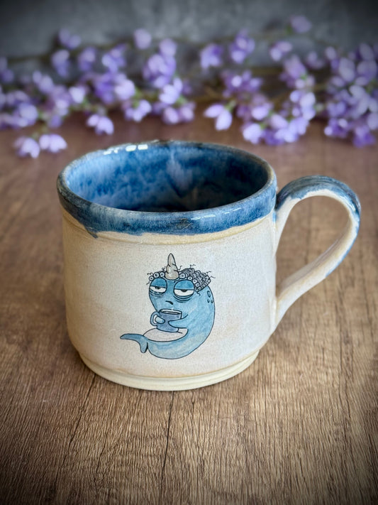 Sleepy Critter Narwhal Mug
