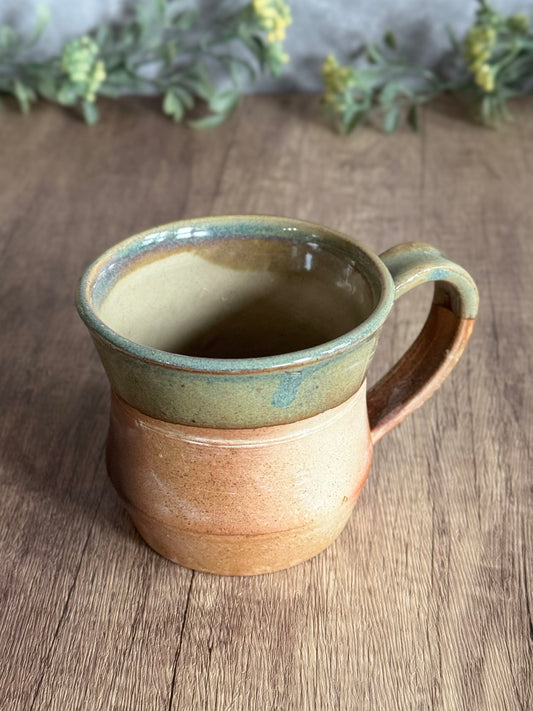 Wood Fire Mug 11 – Moss, Flame & Sky