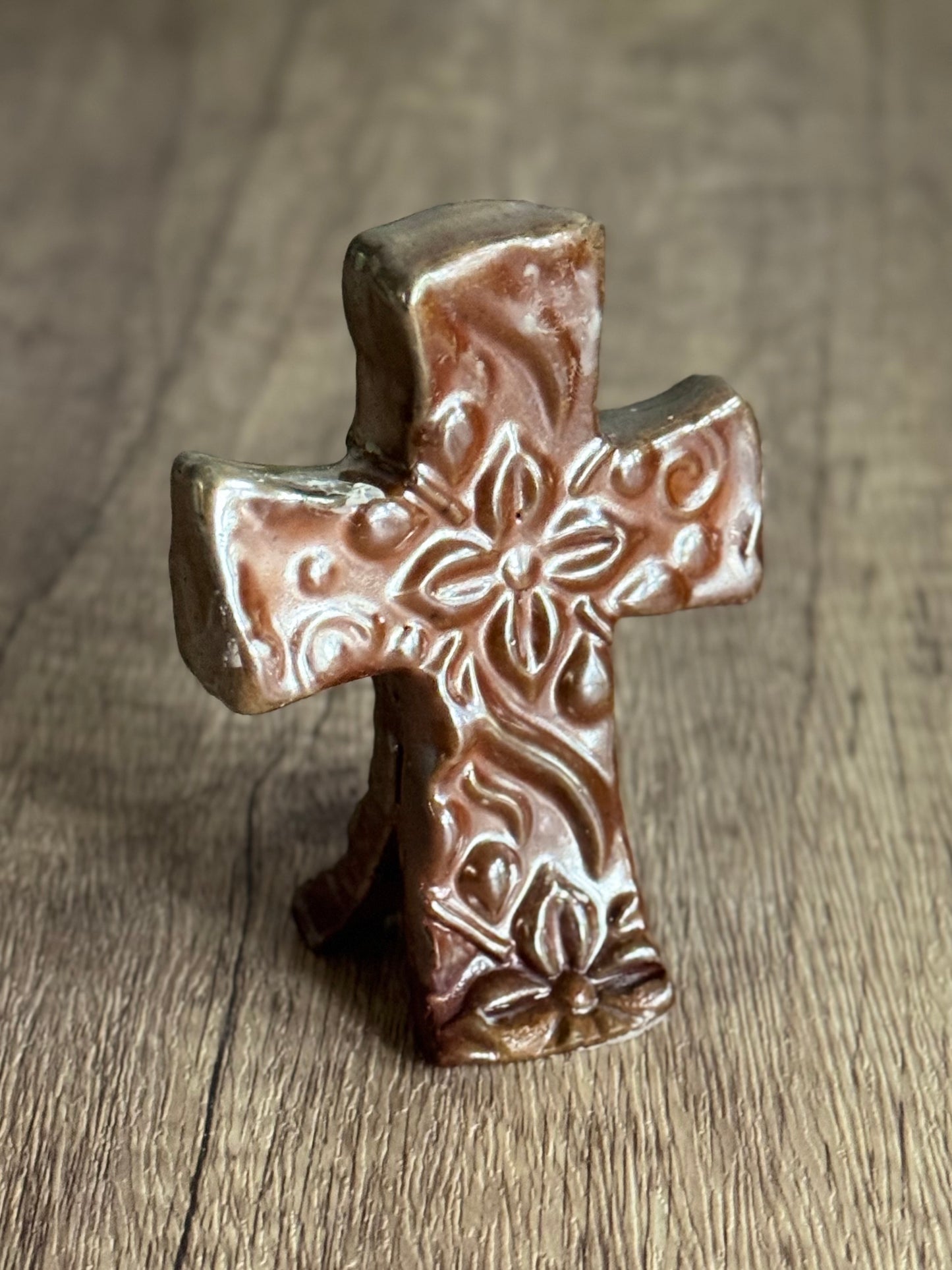 Faith and Flame - Ceramic Cross