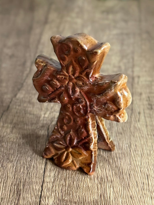 Fired with Faith – Textured Ceramic Cross