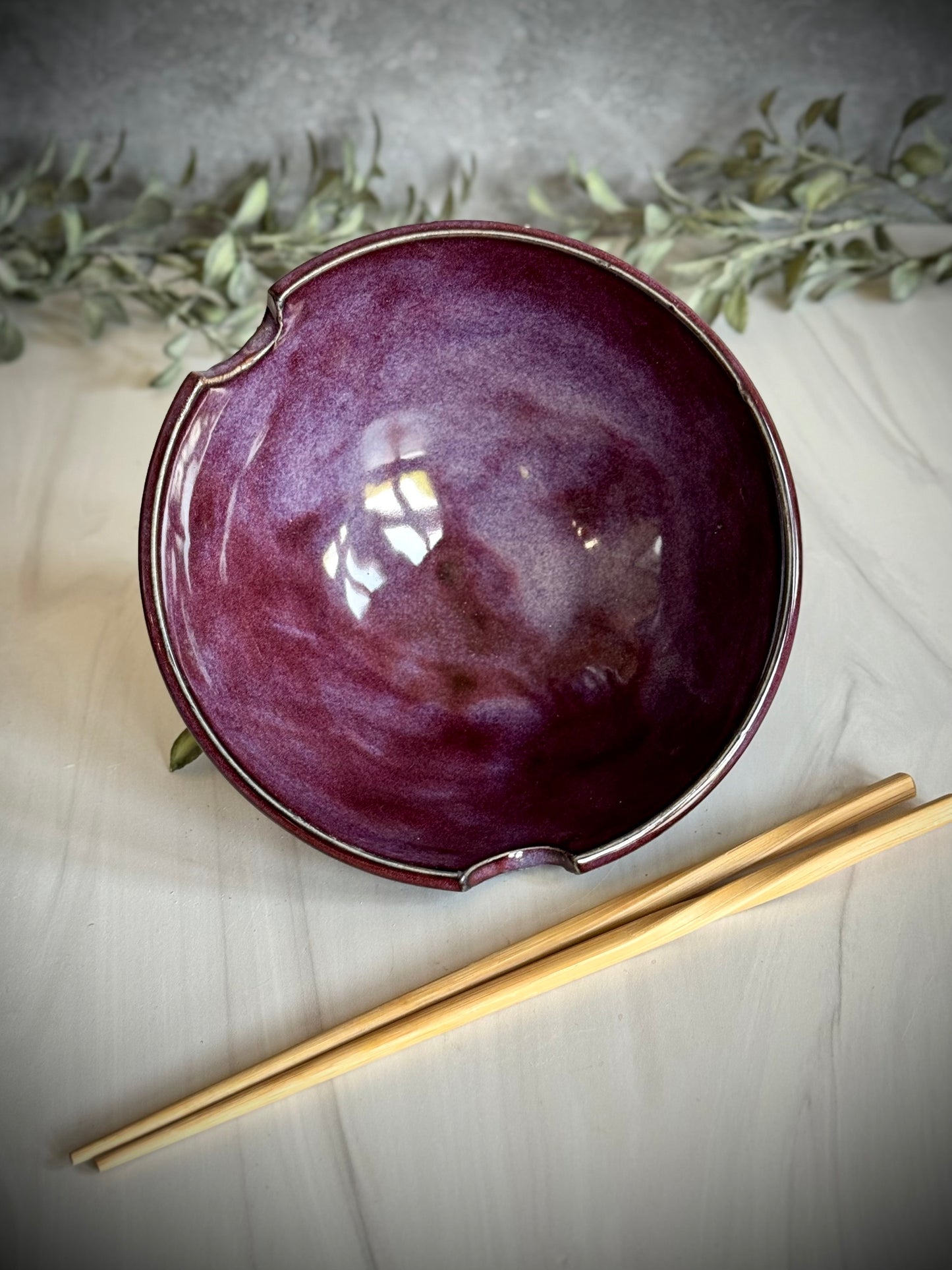Ramen Bowl - Purple Spiral