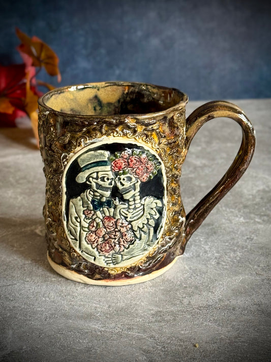 Day of the Dead Skeleton Couple Mug