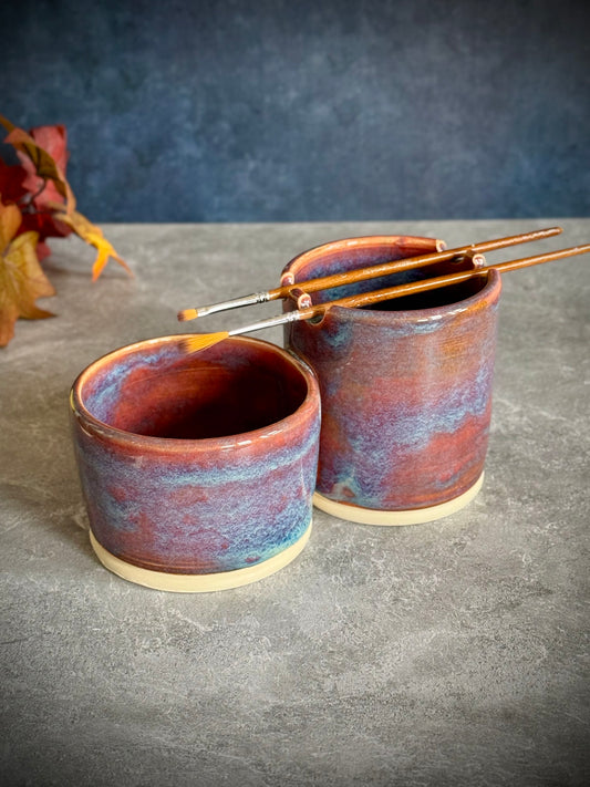 Dual Paint Cup – Blue & Pink Glaze