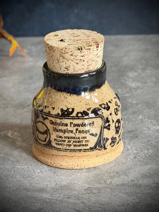 “Genuine Powdered Vampire Fangs” Potion Jar