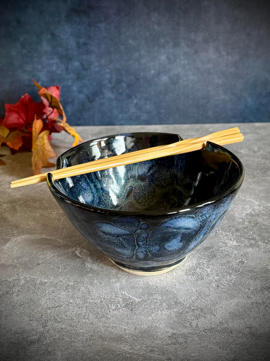 Blue and Black Ramen Bowl