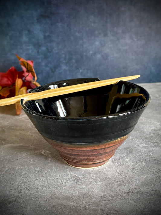 Black and Copper Ramen Bowl