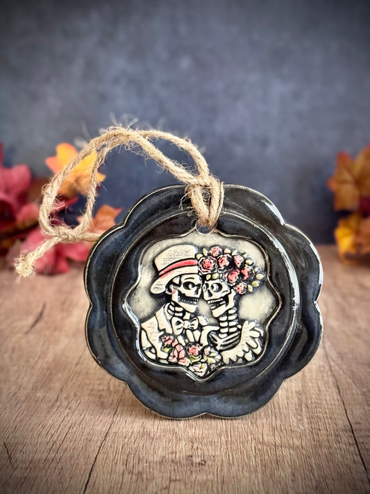 Wall Hanging - Day of the Dead Wedding Black