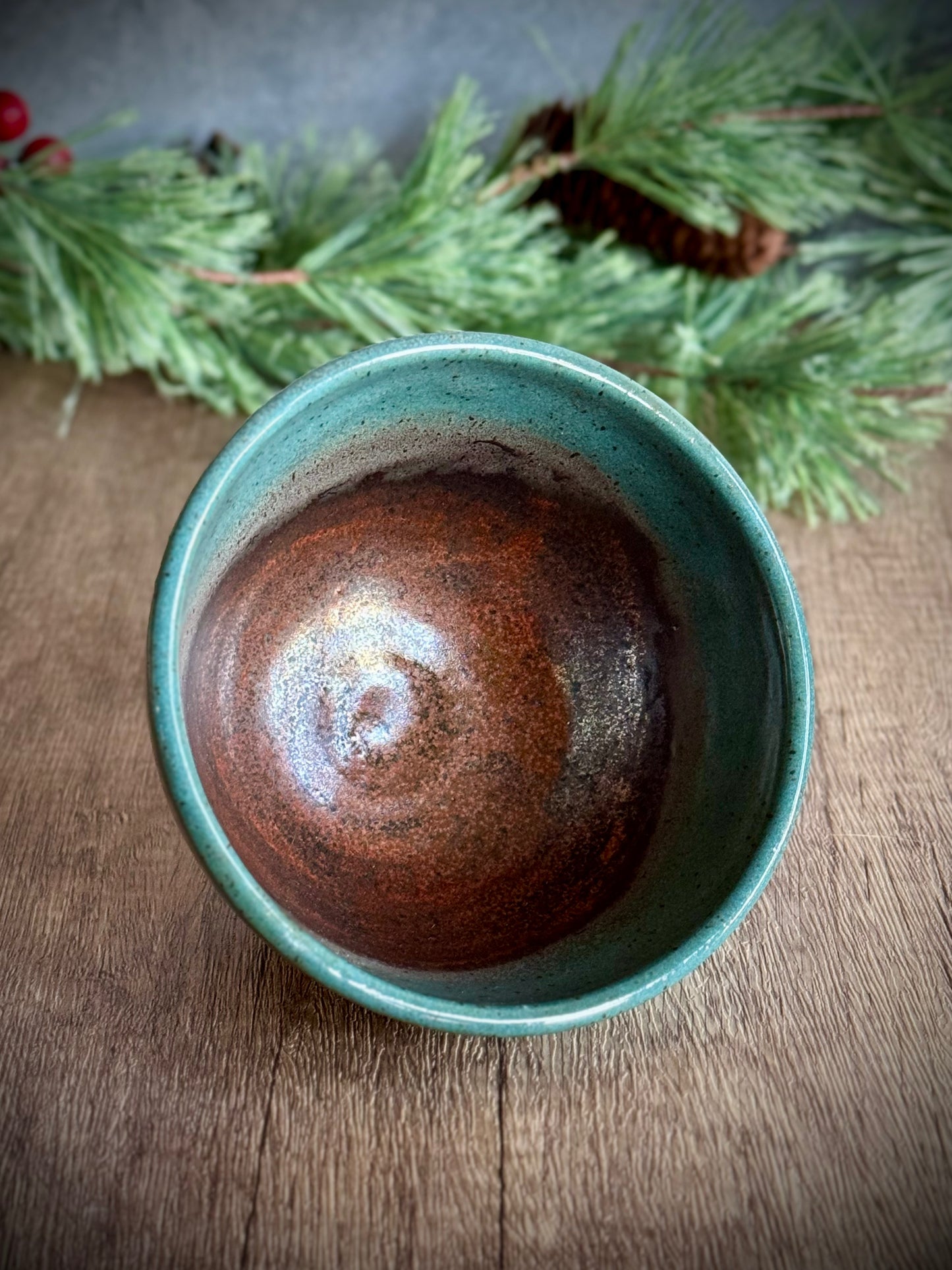 Snack Bowl - Copper and Teal