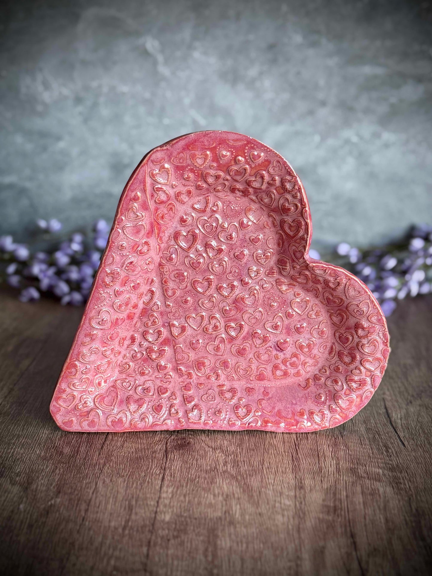 Pink Heart-Shaped Plate