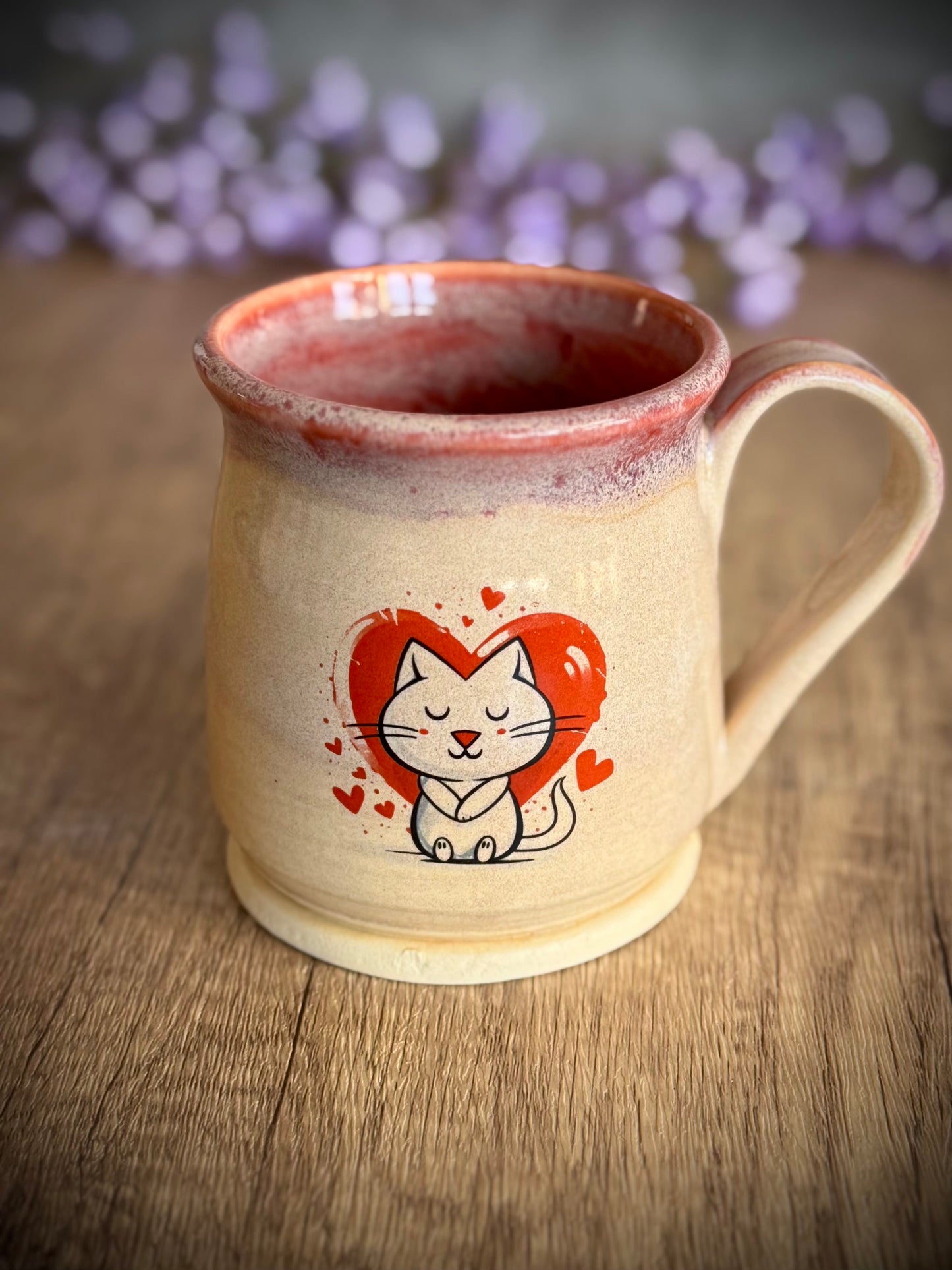 Cute Cat Heart Mug