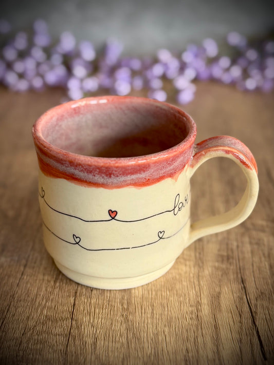 Love Heart  Double Line Mug