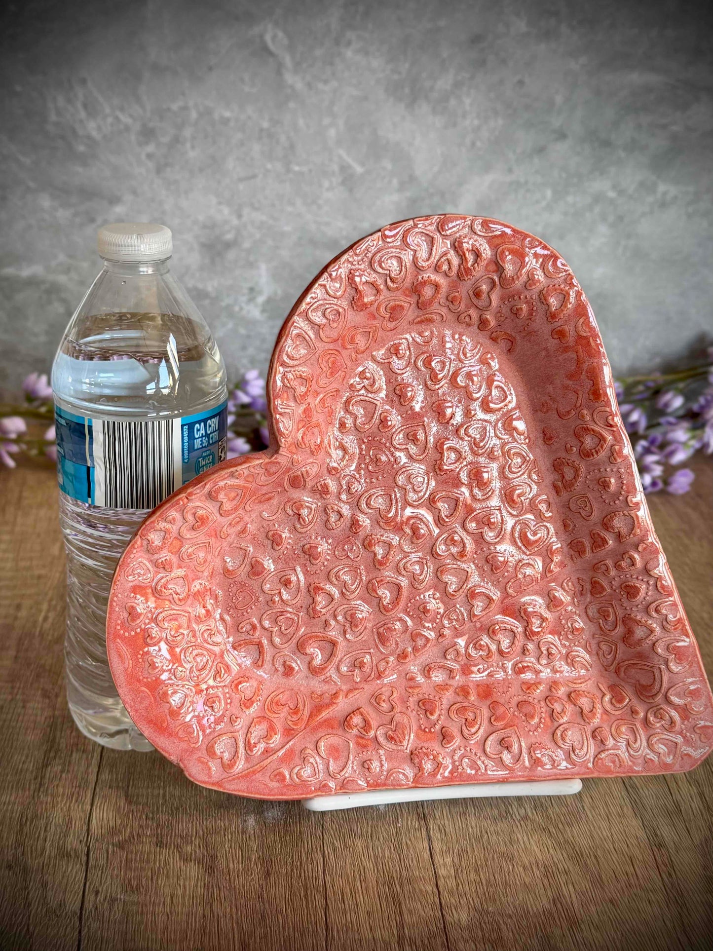 Pink Heart-Shaped Plate