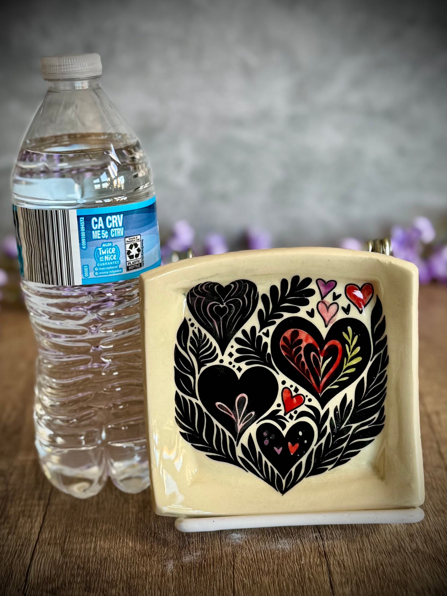 Square Heart Design Plate